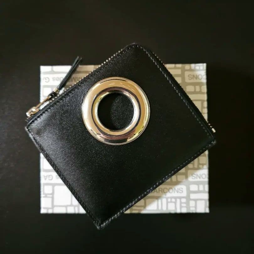 コムデギャルソン　シルバーアイレットウォレット　Lジップ
