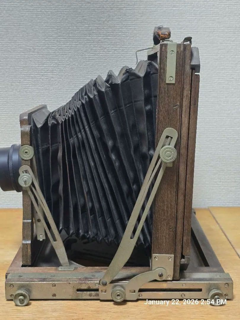 大判カメラ 木製 折りたたみ式 FUJINAR 4.5/135mm