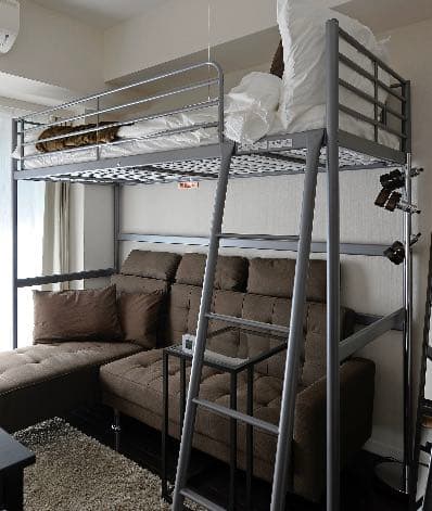 ＩＫＥＡ/イケア　ロフトベッドフレーム/ベッドベース付き90x200 cm