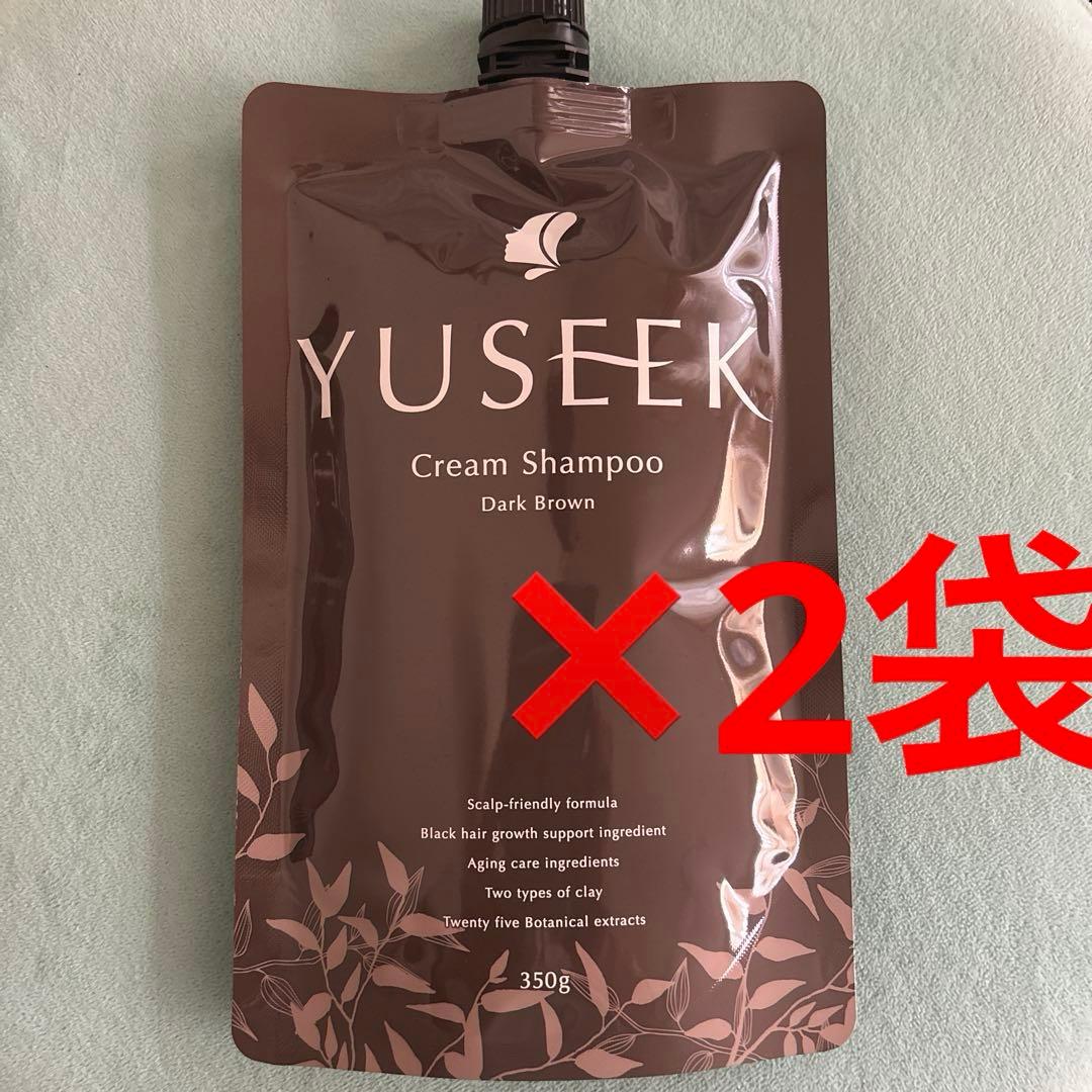 YUSEEK クリームシャンプー ダークブラウン 350g✖︎2袋　ユーシーク