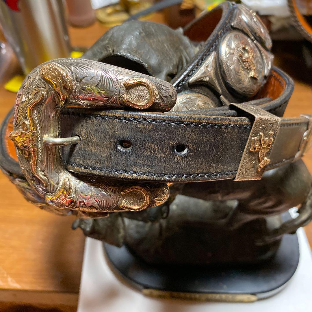 サンセットスターリングシルバーコンチョーベルト