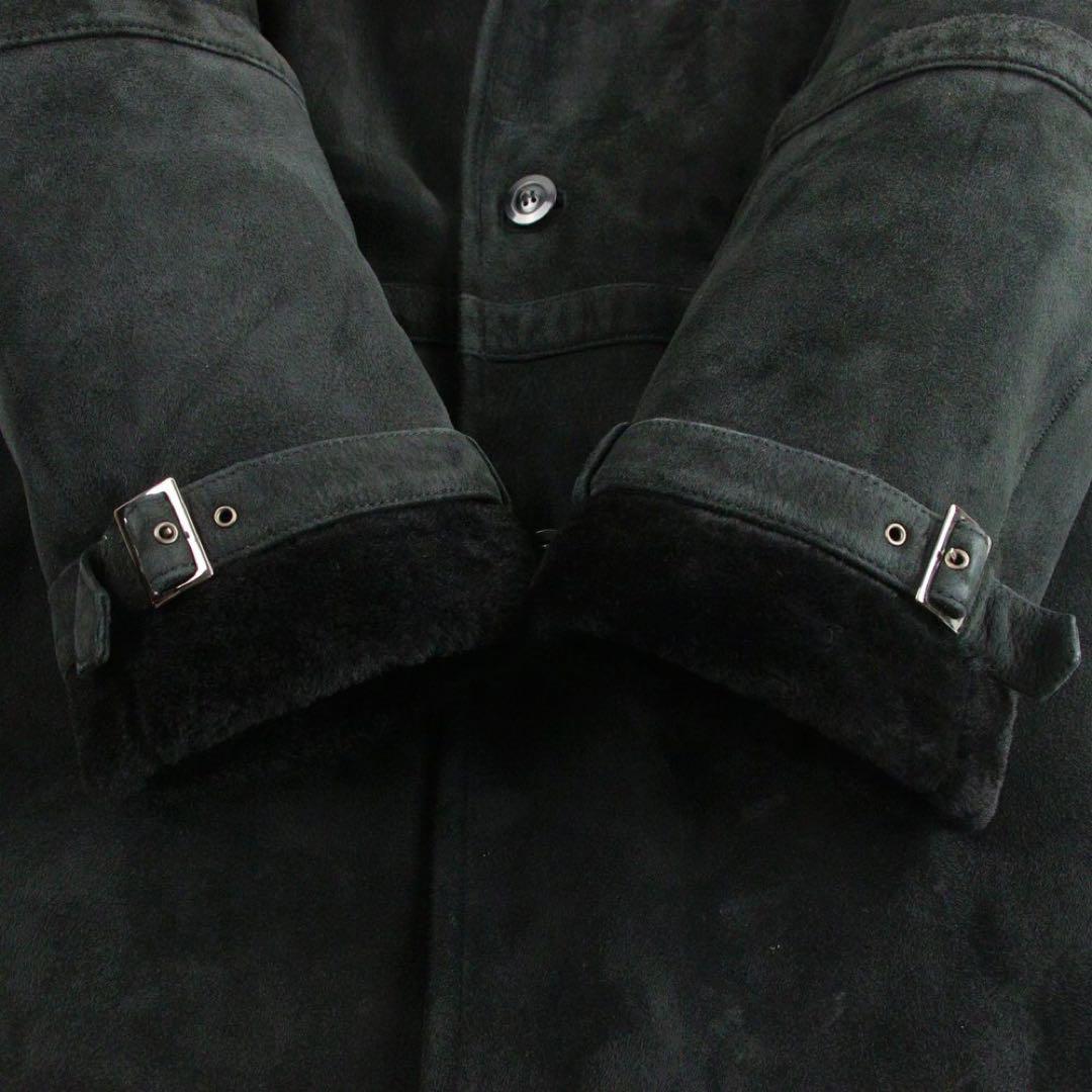 NORTH BEACH 高級 羊革 ダブルフェイス リアルムートン ロングコート