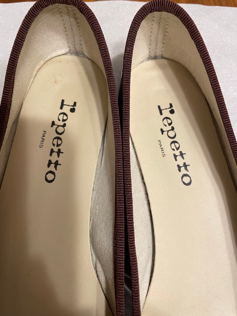repetto ローヒールパンプス 晴雨兼用 38ブラウン 23.5㎝