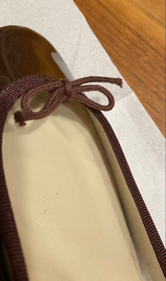 repetto ローヒールパンプス 晴雨兼用 38ブラウン 23.5㎝