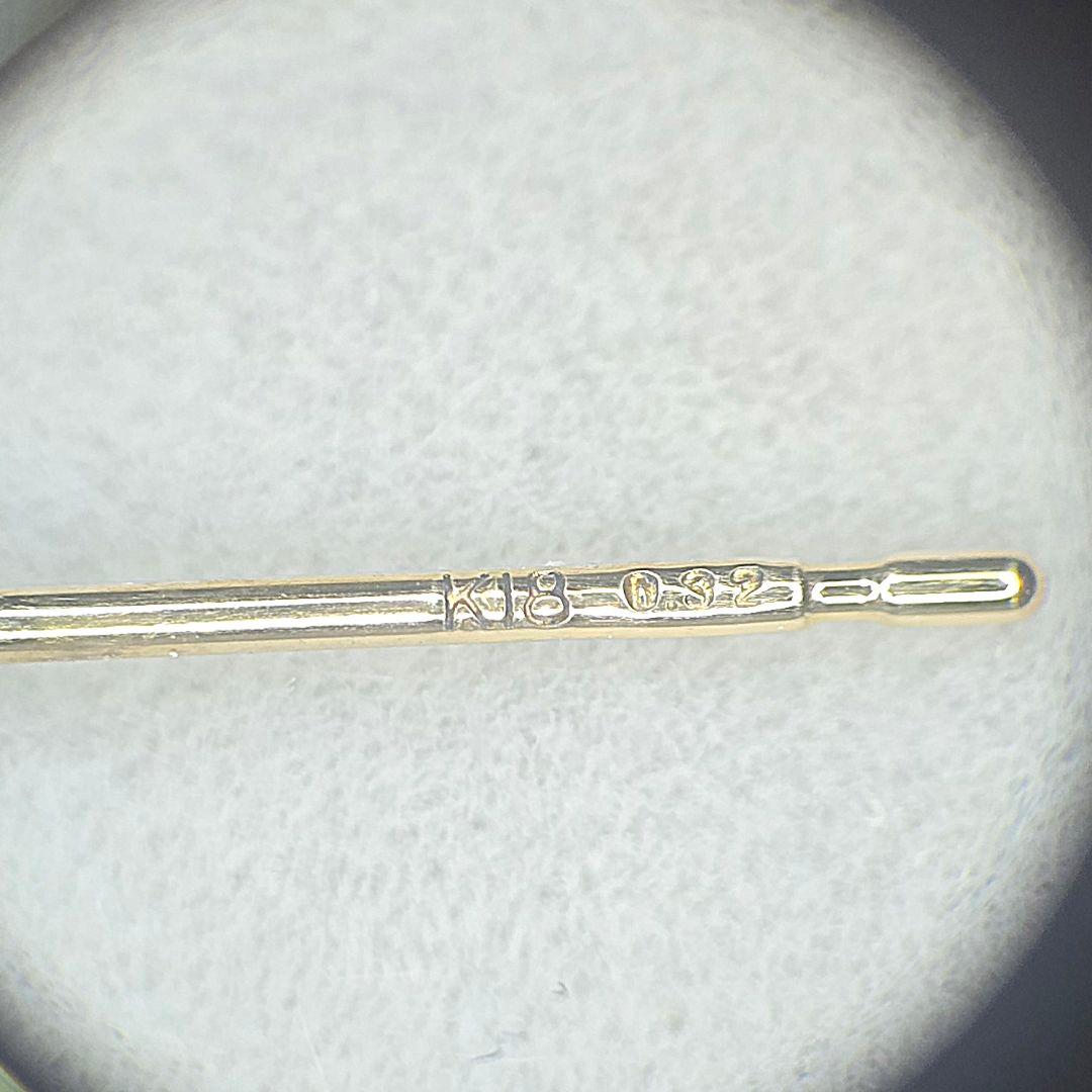 K18 アメジスト ピアス 0.64ct ペアシェイプ 0.40g 天然石