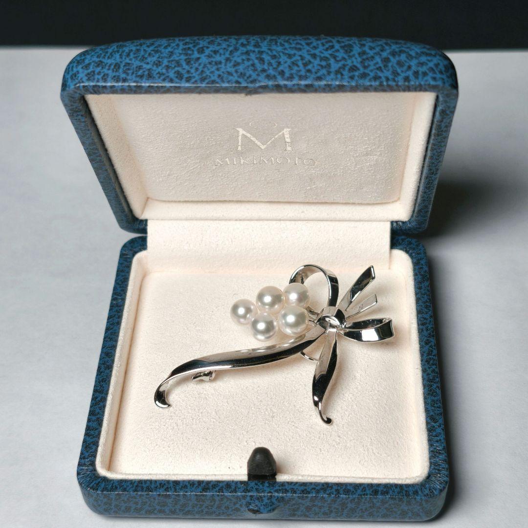 【美品 最高級】ミキモト ブローチ パール リボン 愛子様 ご着用 箱付き