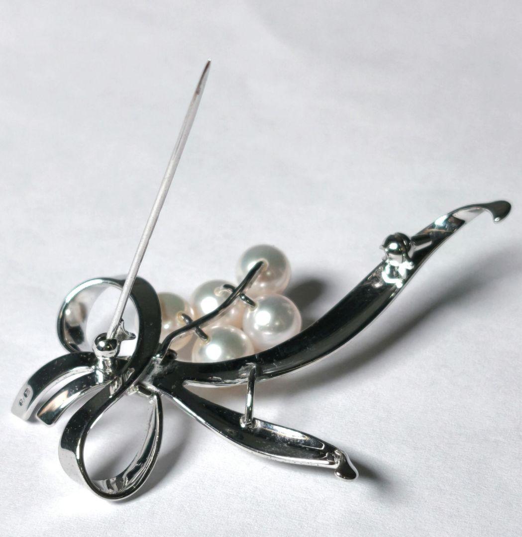 【美品 最高級】ミキモト ブローチ パール リボン 愛子様 ご着用 箱付き