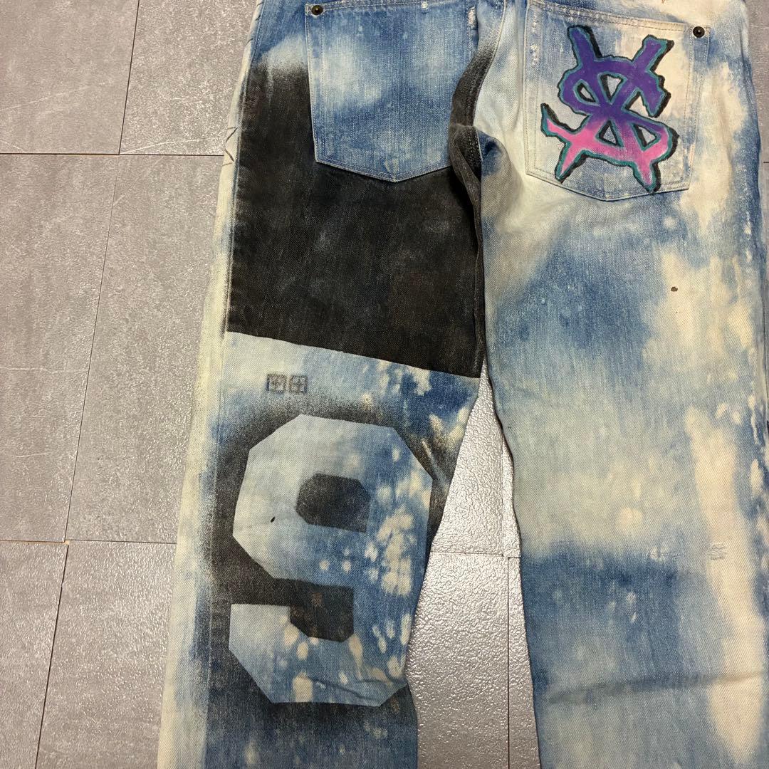 【極美品】ksubi ペイントデニムパンツ ストレッチ Y2K 28