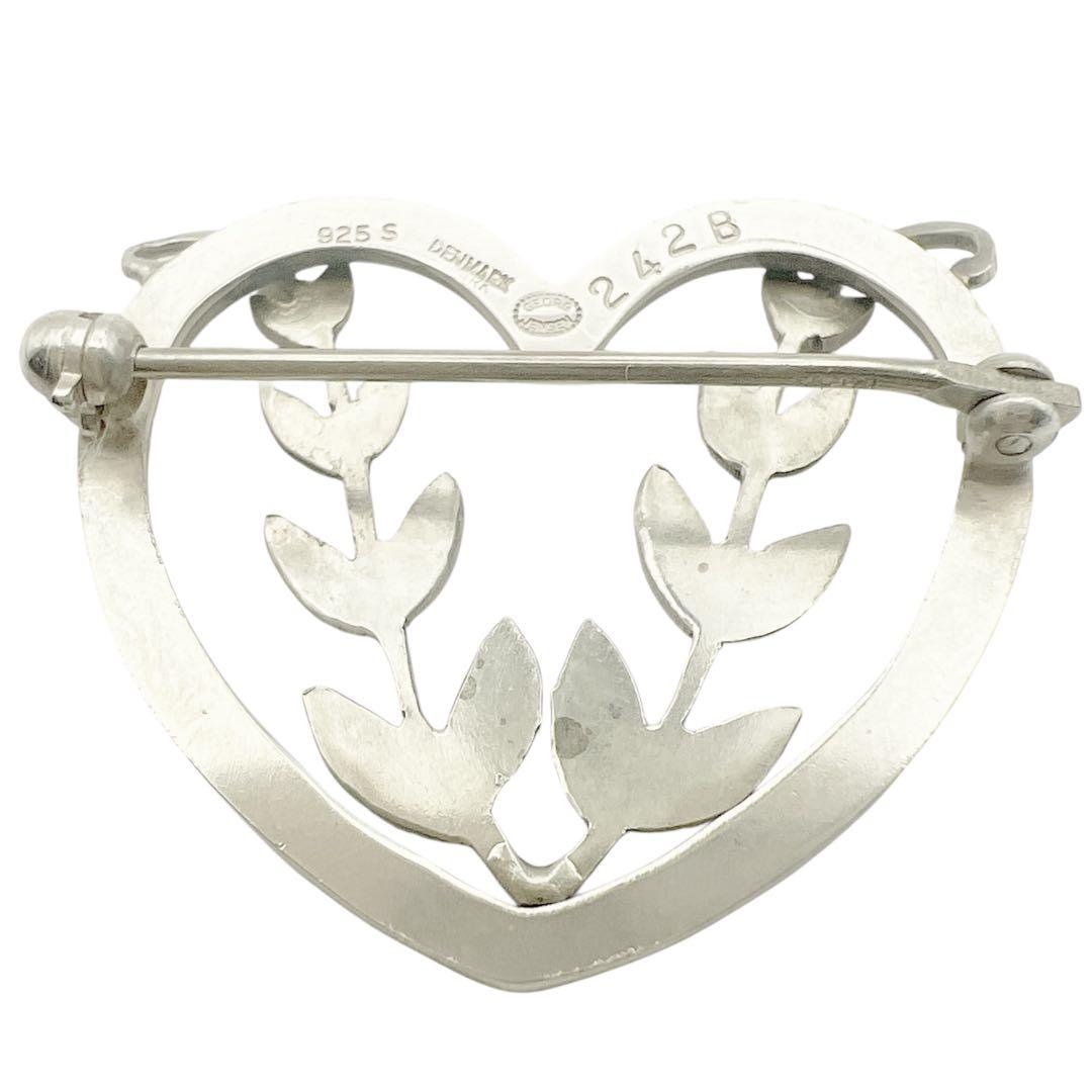 美品　ジョージジェンセン　242B ピンブローチ　シルバー　ヴィンテージ