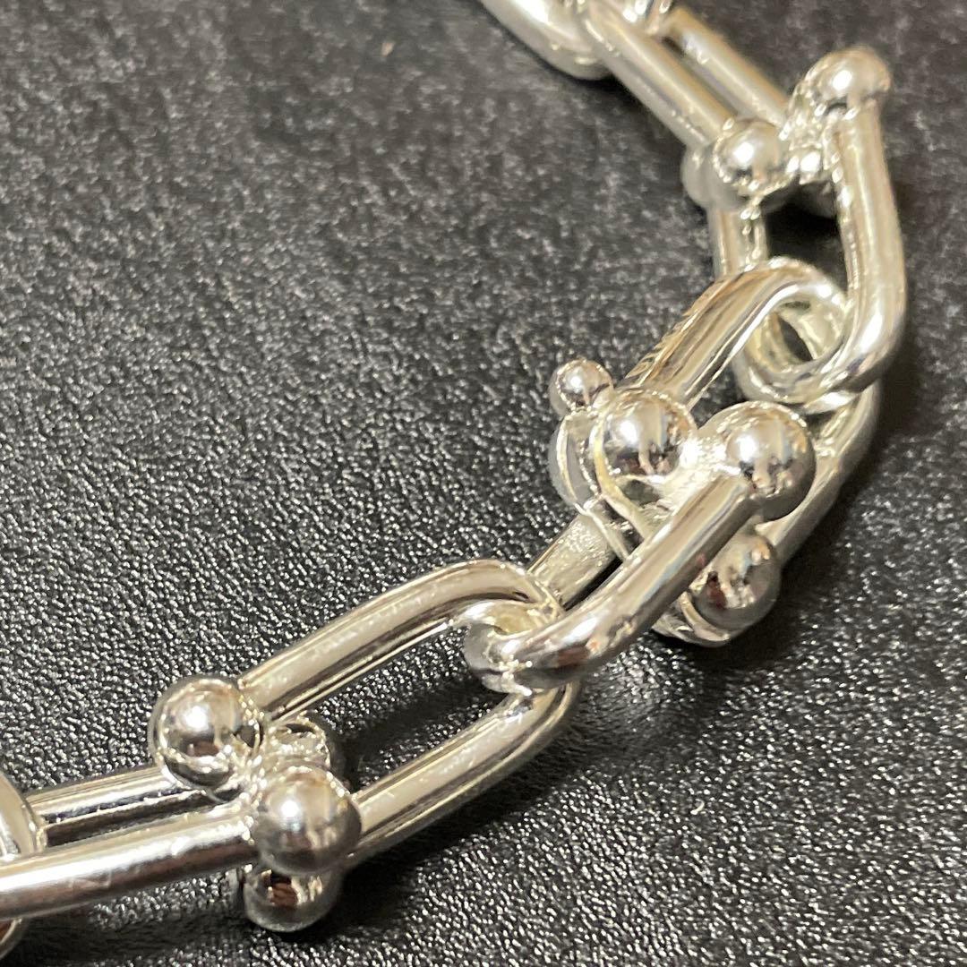 8★ハードウェアラージリンク風ブレスレット　シルバー　銀/山田涼介/タイプ