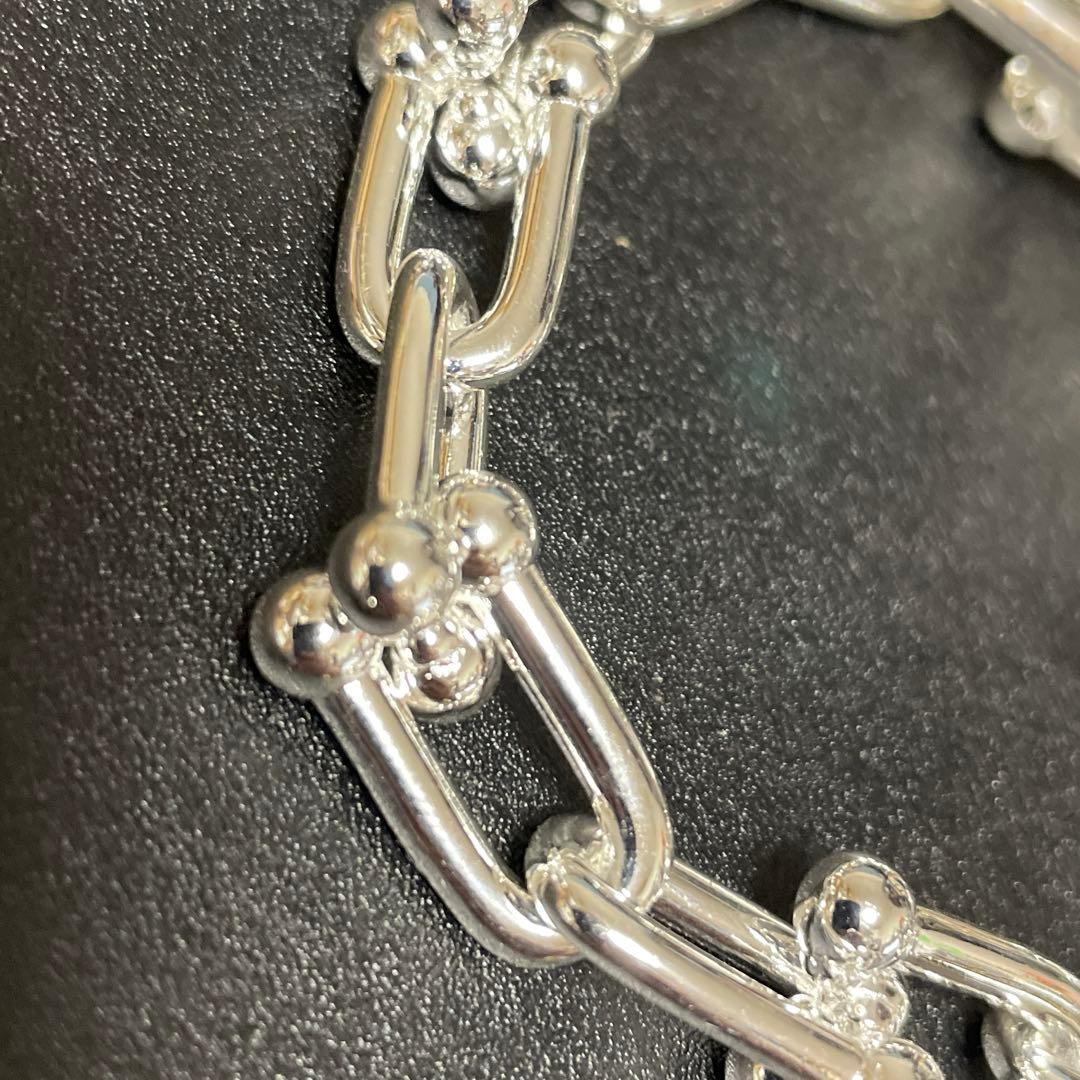 8★ハードウェアラージリンク風ブレスレット　シルバー　銀/山田涼介/タイプ