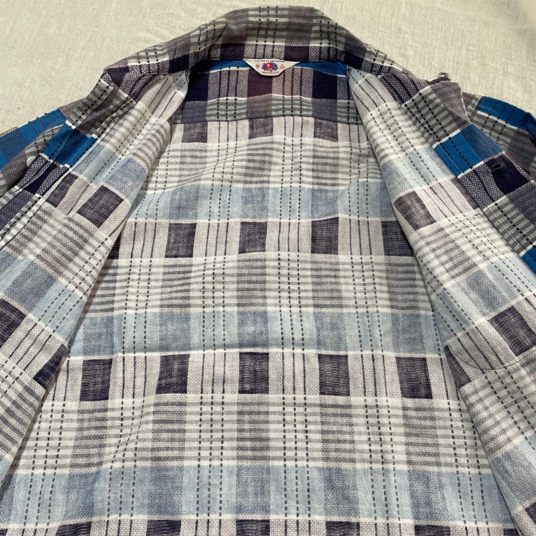 50s vintage プリントネルシャツ