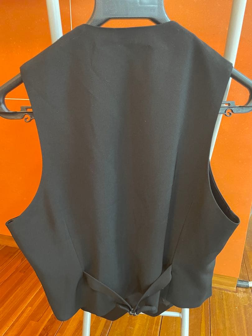 社交ダンス チャコット メンズ衿付ベスト.サイズＳ.ブラック.新品 商品タグ付