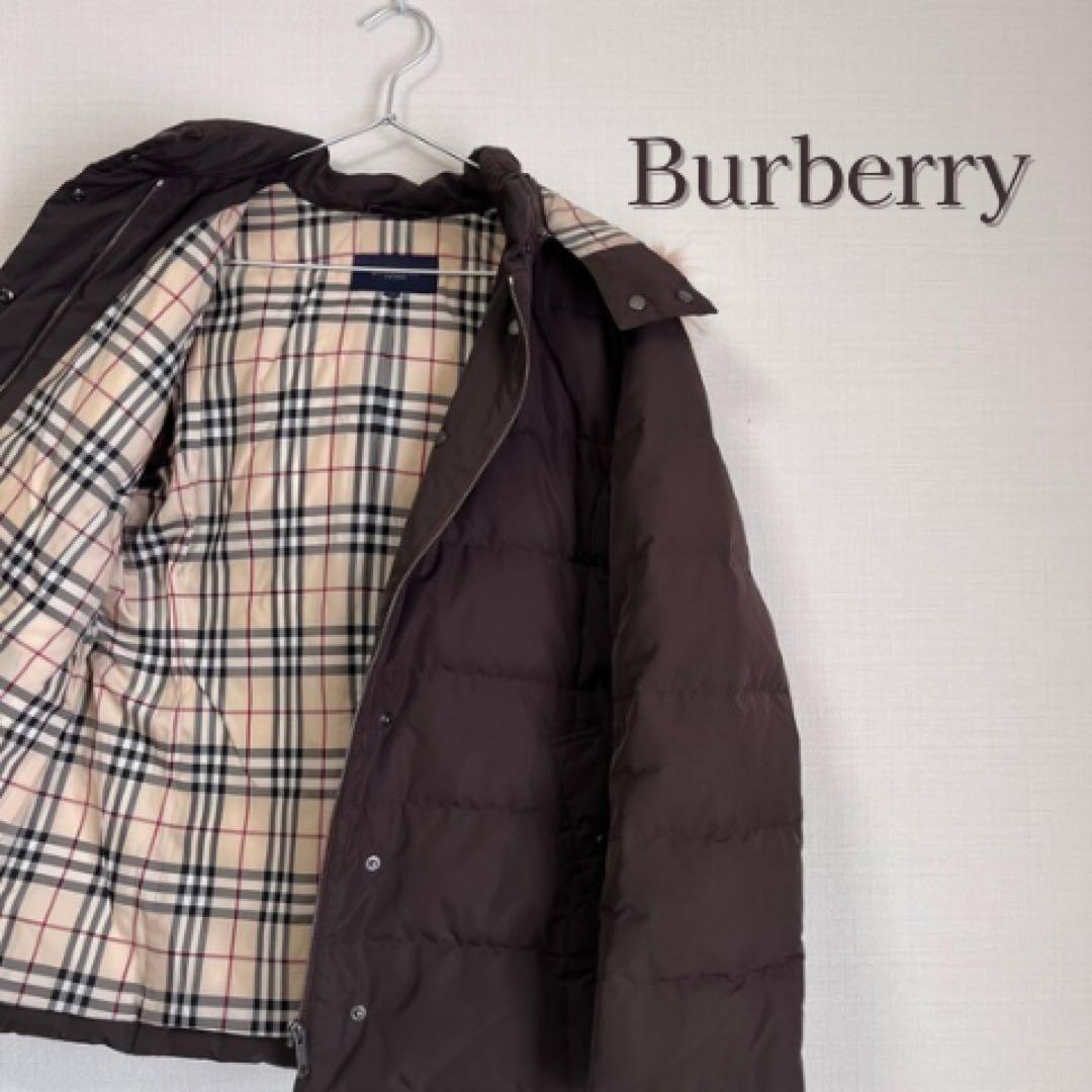 BURBERRY LONDON フォックスファー付 ダウンジャケット