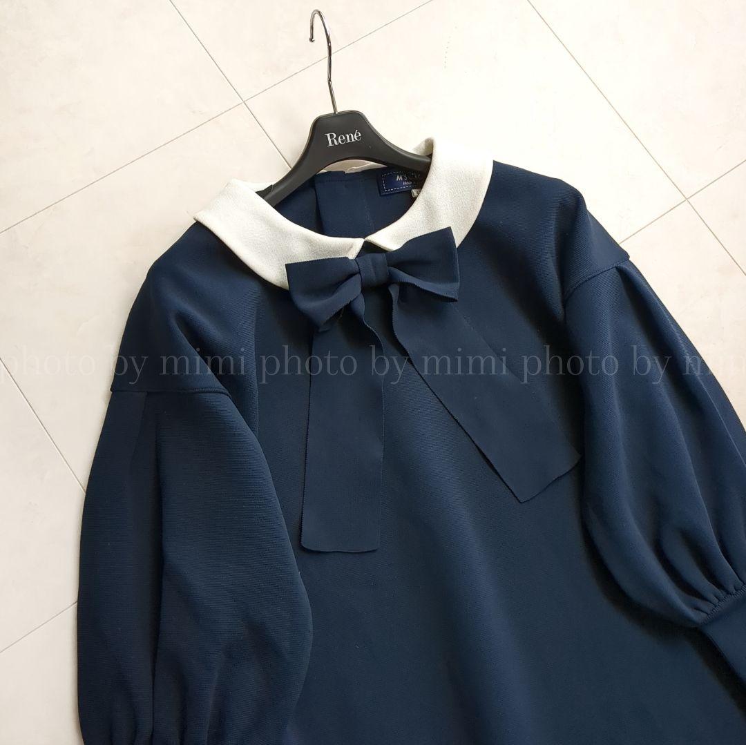 M'S GRACY*カタログ掲載*白襟付きニットワンピース