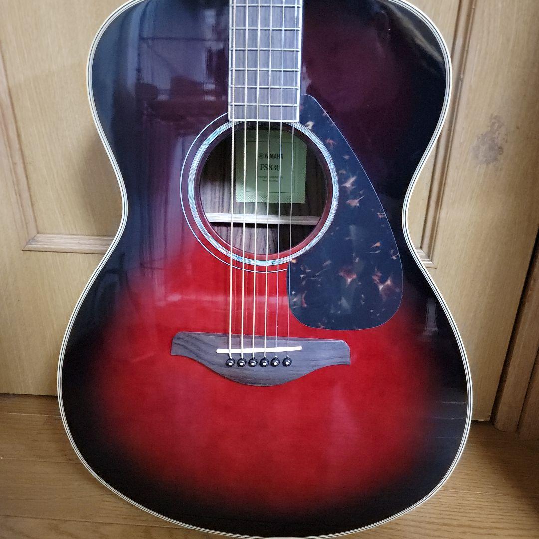 YAMAHA　アコースティックギター FS830　DSR　収納ケース付き　美品