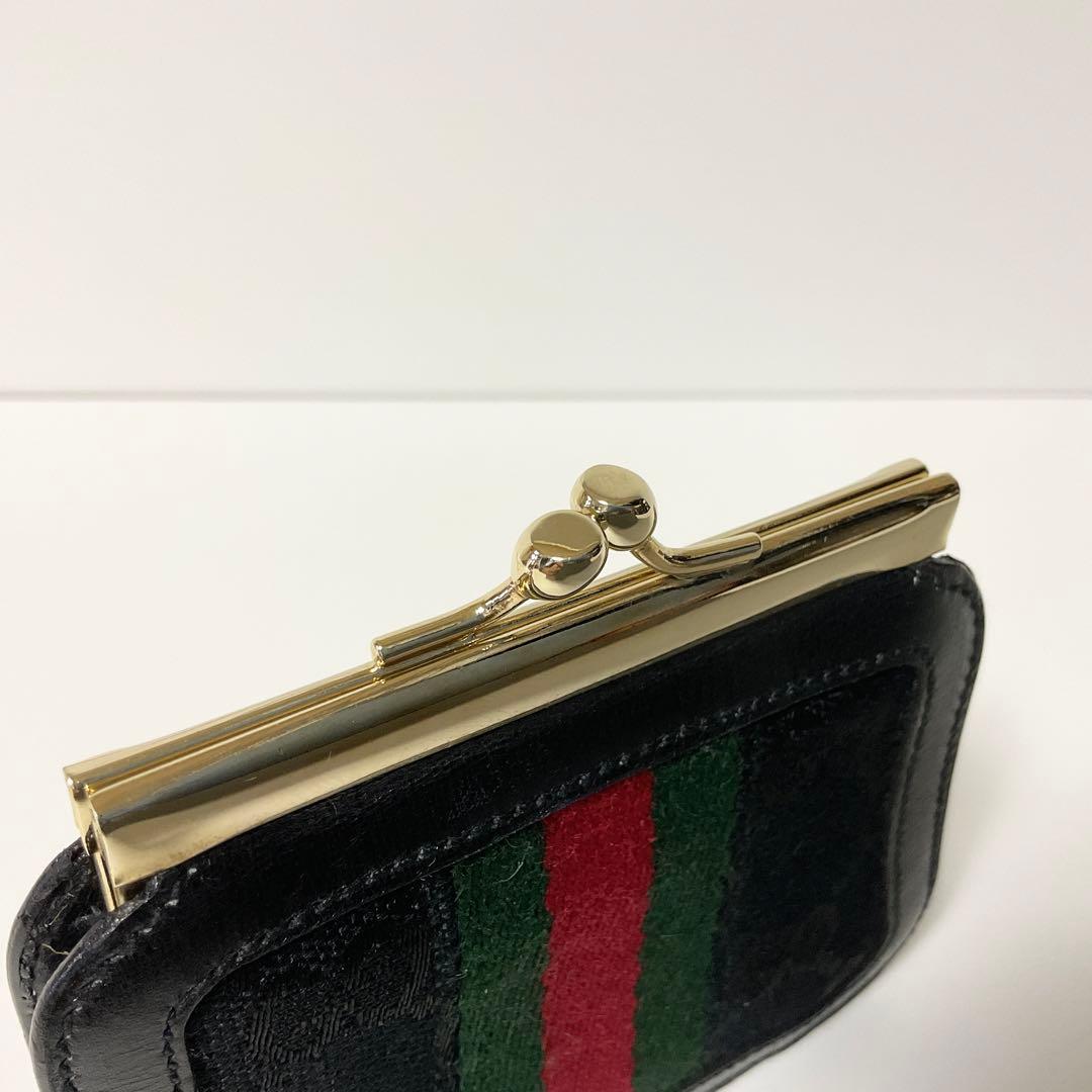 Gucci グッチ がま口 ケース 小銭入れ シェリーライン