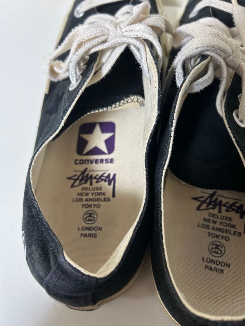 希少 Converse x Stussy 黒スニーカー 29cm