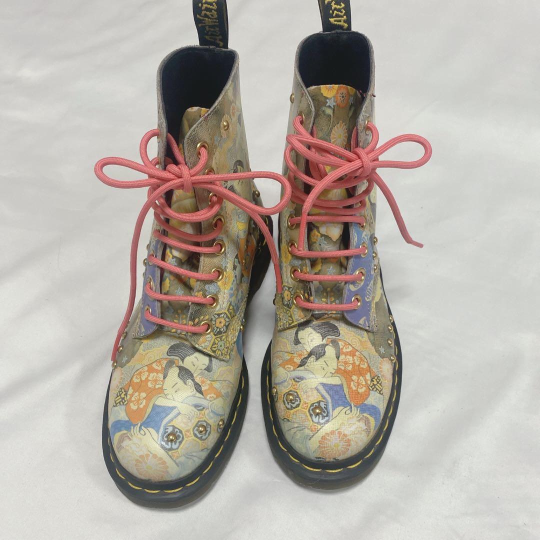 専用　Dr.Martin UK4 和柄　8ホールブーツ UK4 約23.5cm