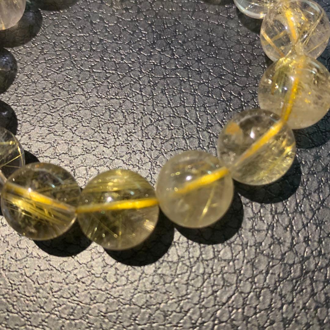 新品　天然ゴールドルチルクォーツ　大玉