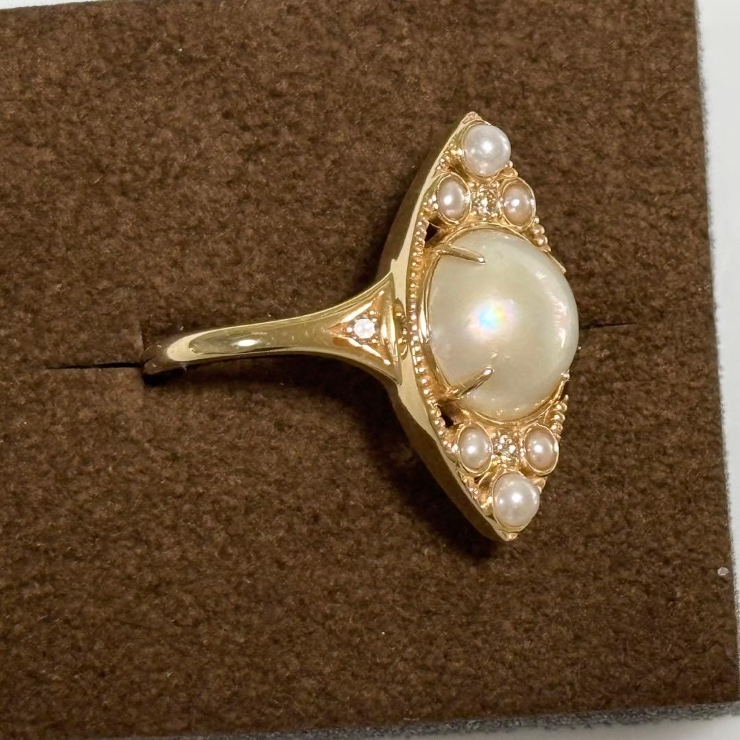 agete K10パールリング