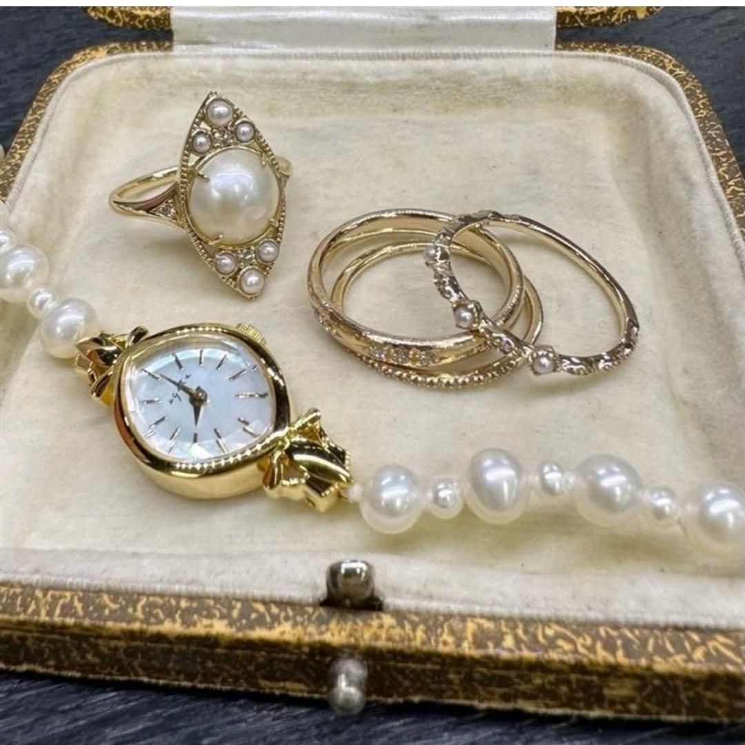 agete K10パールリング