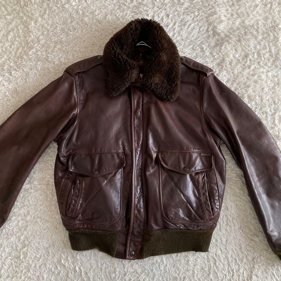 80s/42 SCHOTT 184SM G-1 ボアライナー IDEAL 白タグ