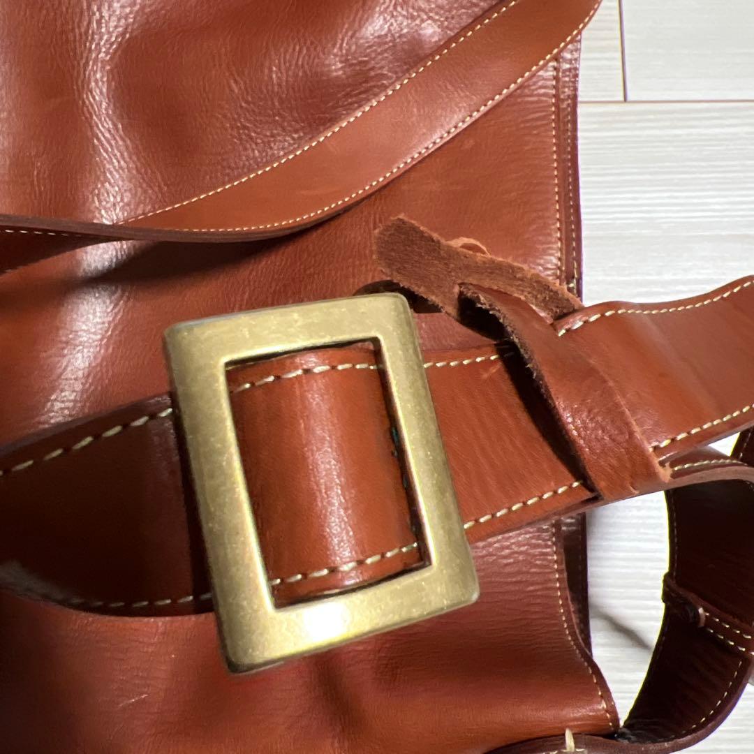 土屋鞄　ユニックリベルタ　牛革　ワンショルダー　ブラウン