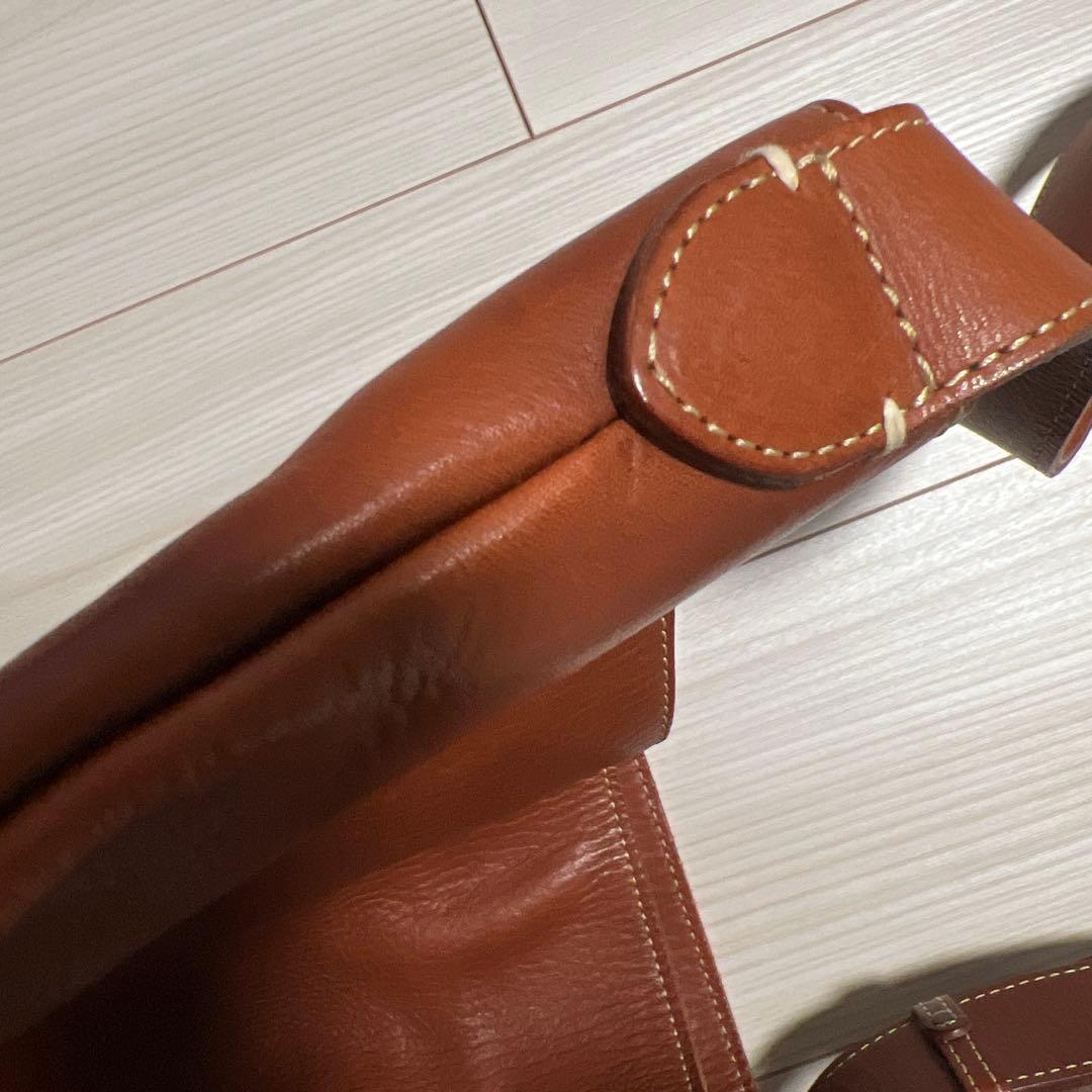 土屋鞄　ユニックリベルタ　牛革　ワンショルダー　ブラウン