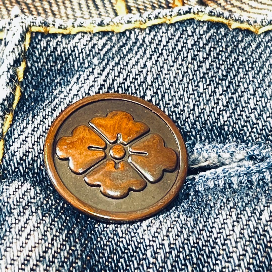 EVISU 刺繍ロゴ カモメ ハート ストレートデニムパンツ 恵比寿 25