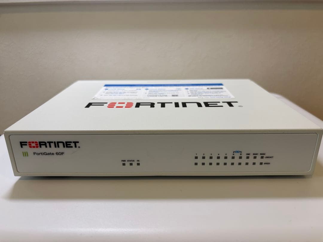 中古　美品　FORTINET FORTIGATE 60F