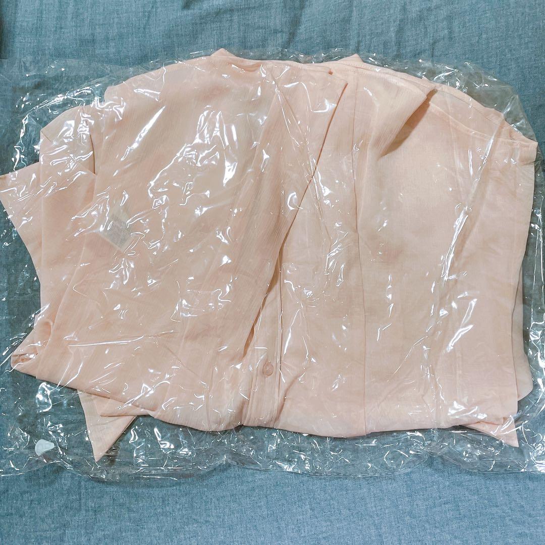 overE ボウタイブラウス25SS2 桜ピンク 90