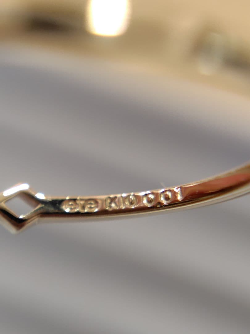 エテete K10YGレイヤード ウォーターマーク リング