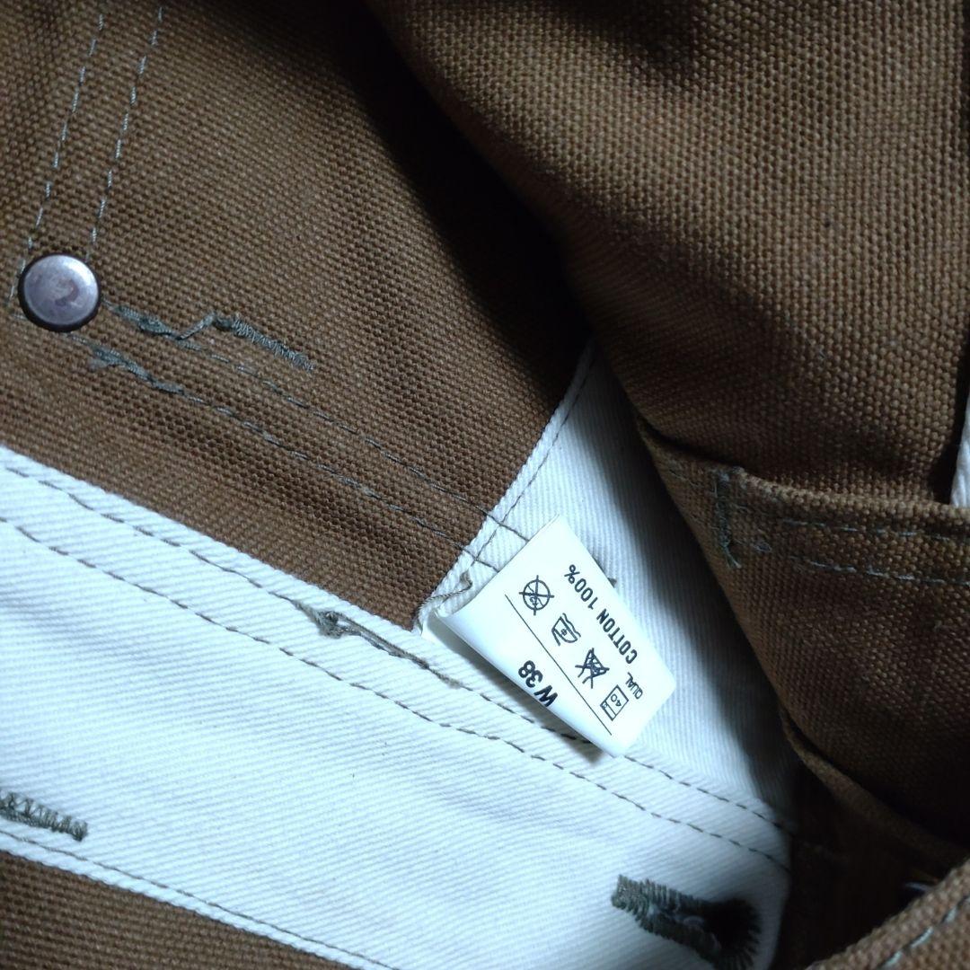 アイアンハート　brownダック　オーバーオール　サイズ38