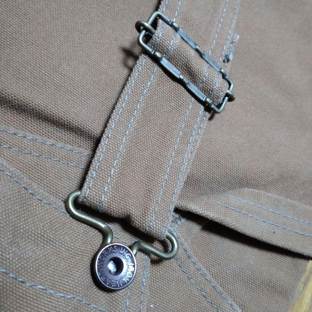 アイアンハート　brownダック　オーバーオール　サイズ38