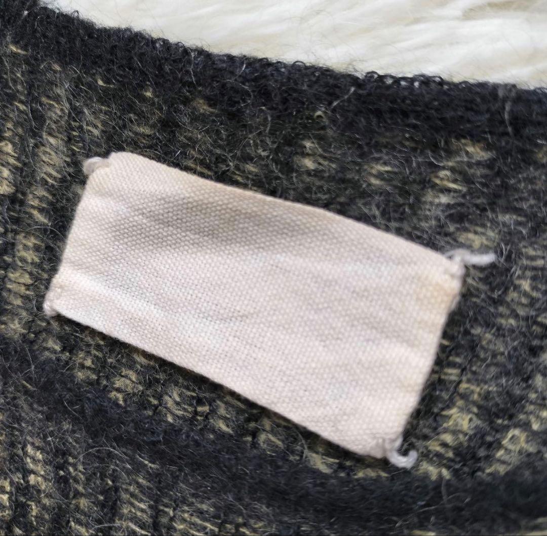 【希少】メゾンマルタンマルジェラ モヘアニット 柄 4つタグ アーカイブ y2k