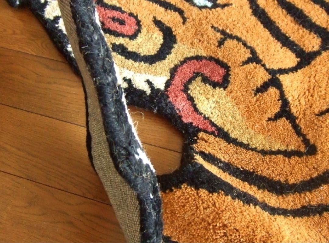 XL/約190cm☆チベタンタイガーラグTibetan Tiger Rugトラ虎