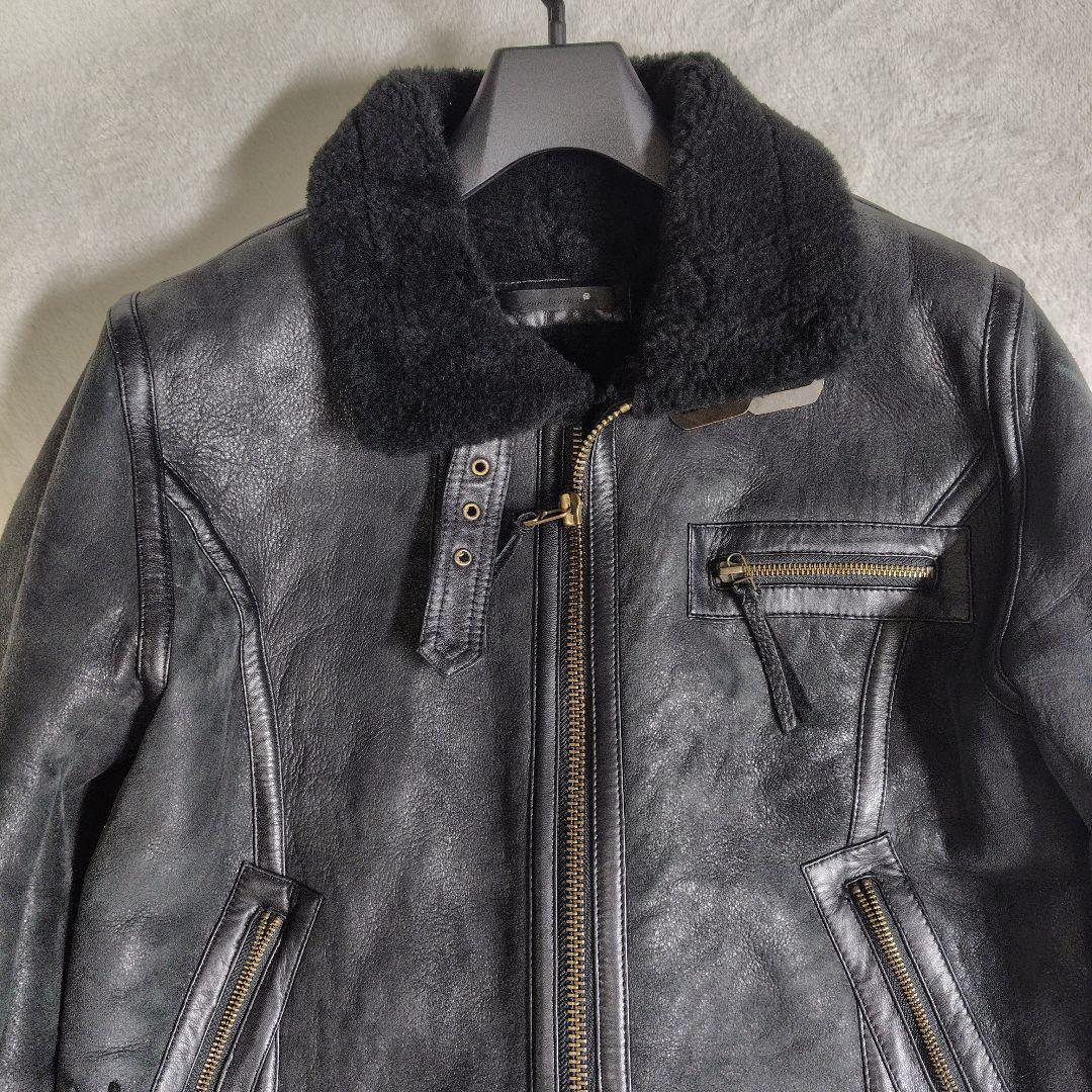 極美品　リューグーレザーズ　ムートン フライトジャケット　B-3　L