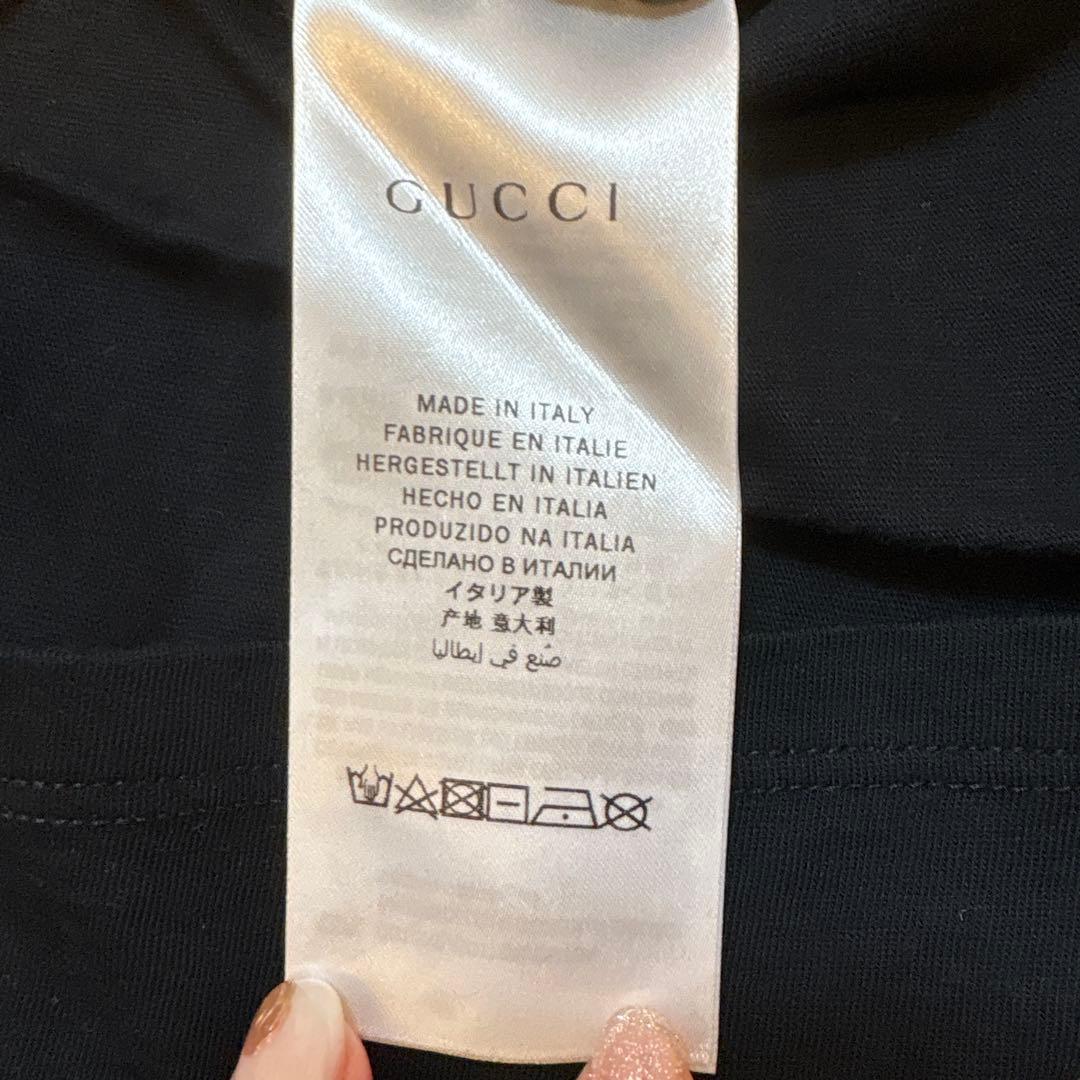 GUCCI ロゴプリント Tシャツ 黒　160センチ