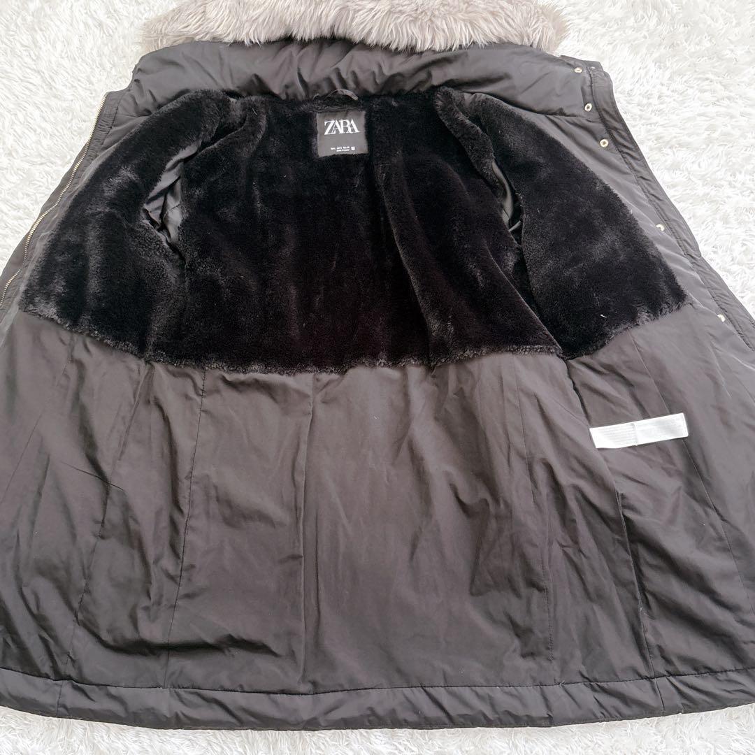 ⭐️売り切りセール中⭐️ ザラ ダウン ロングコート ボア ベルト ファー L