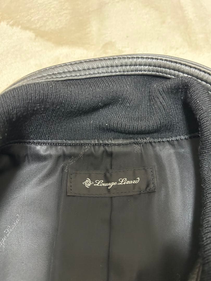 LOUNGE LIZARD ブラックレザージャケット