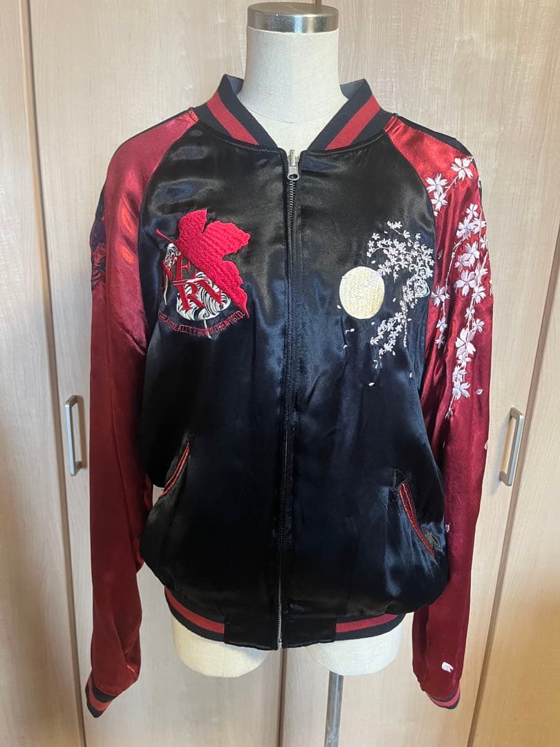 エヴァンゲリオン スカジャン 黒赤