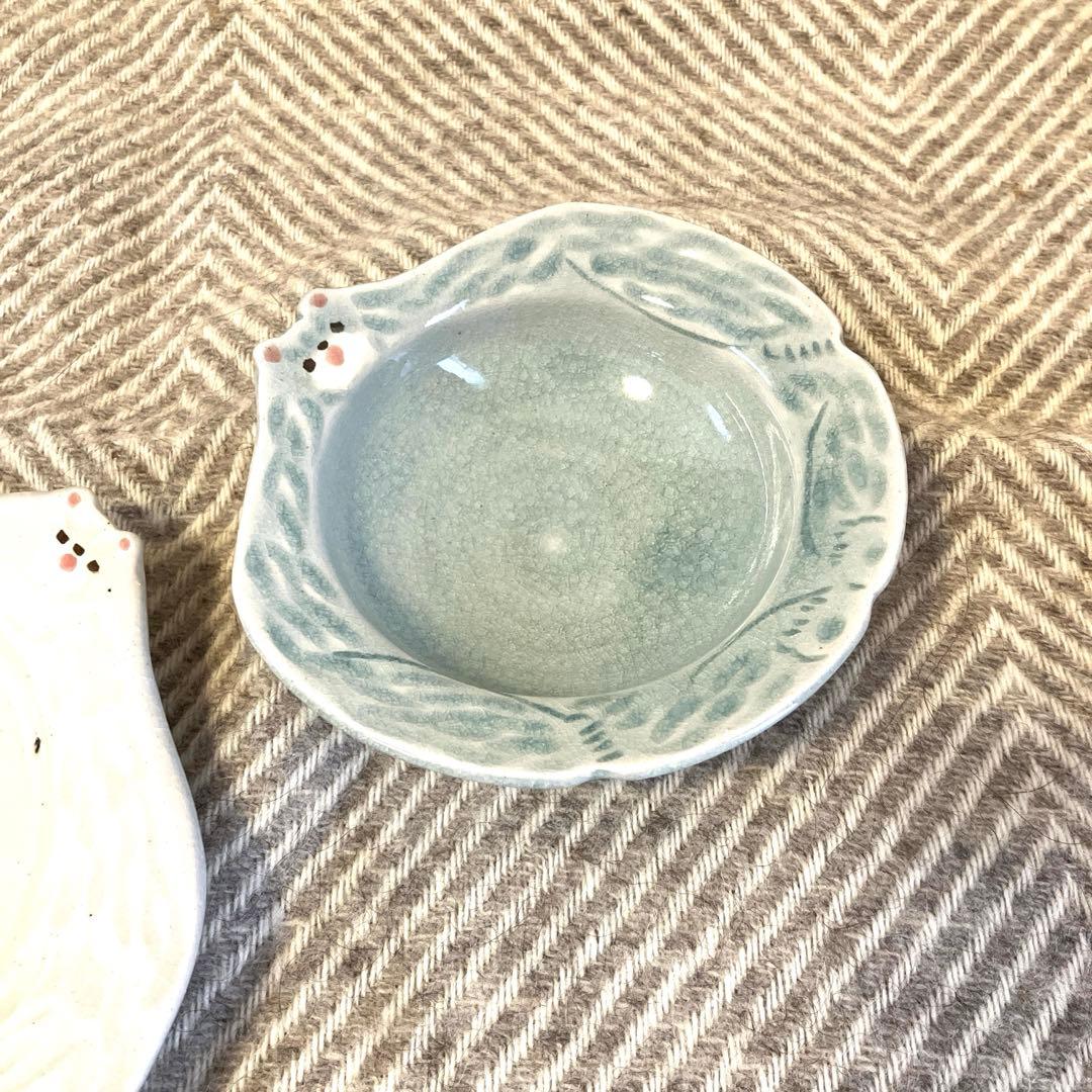 加藤美紀子　器　プレート　ボウル　くま