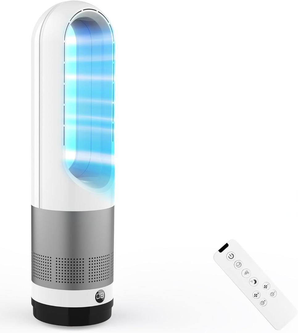 【2025最新進化・静音・ DCモーター節電】扇風機羽なし タワーファン 8段階