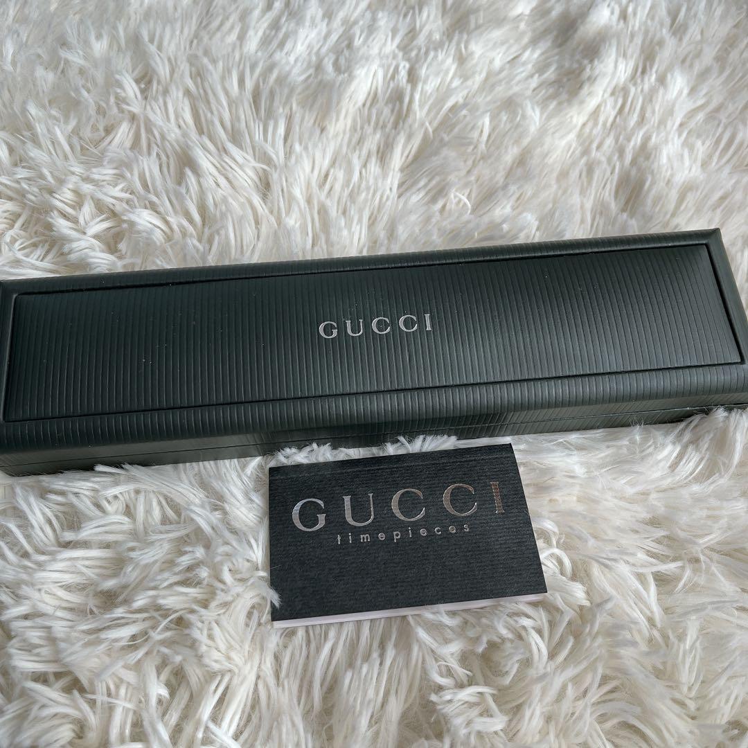 希少美品✨GUCCI レザーベルト腕時計 ブラック　vintage ウォッチ