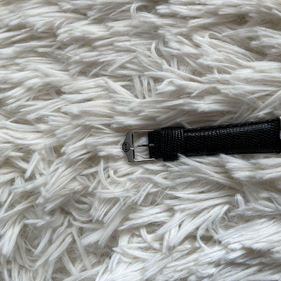 希少美品✨GUCCI レザーベルト腕時計 ブラック　vintage ウォッチ