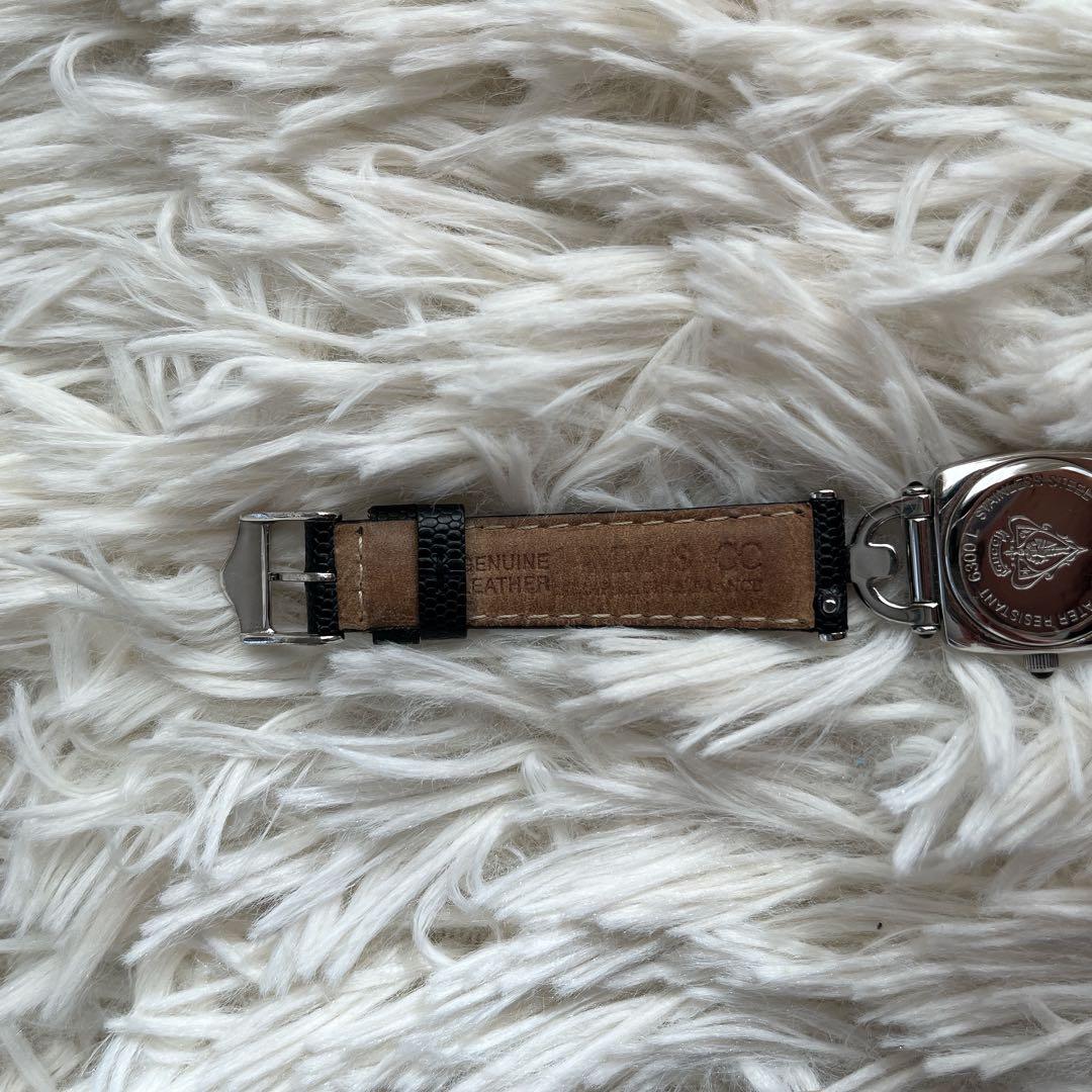 希少美品✨GUCCI レザーベルト腕時計 ブラック　vintage ウォッチ