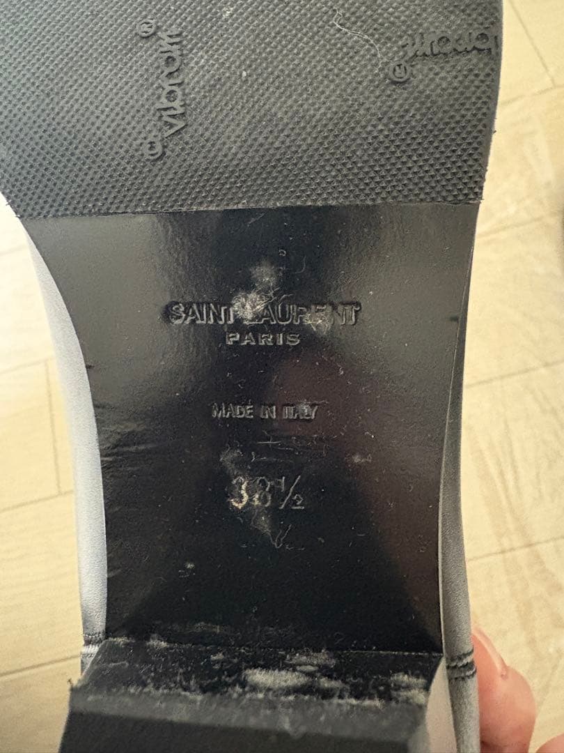 ブラック レザー サイドゴアブーツ