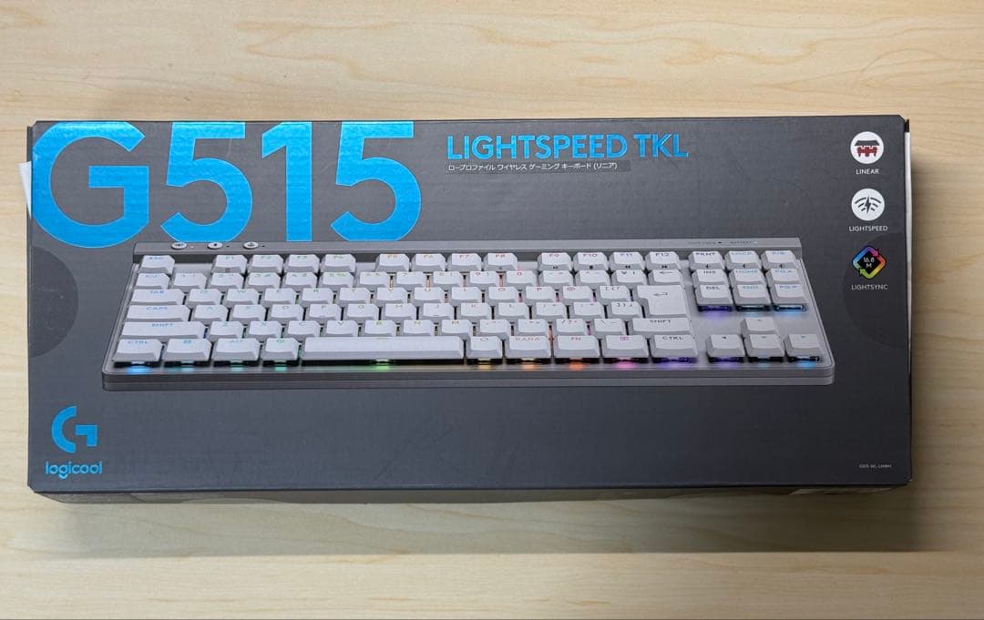 Logitech G515 LIGHTSPEED TKL ホワイト赤軸