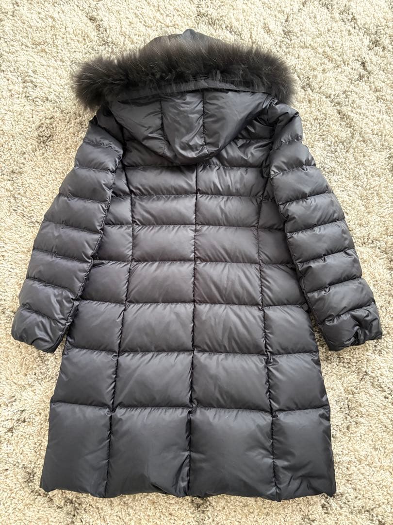 23区　ファー付きダウンジャケット/38サイズ/ネイビー